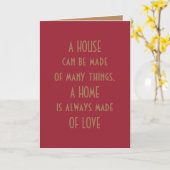 家は常に愛でできている引用文 カード (黄色い花)