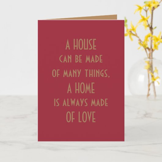 家は常に愛でできている引用文 カード (黄色い花)