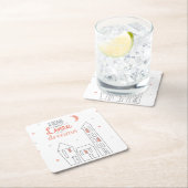 家は愛および夢から成っています スクエアペーパーコースター (インサイチュ)