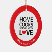 家は愛の季節を調理します セラミックオーナメント (右)