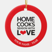 家は愛の季節を調理します セラミックオーナメント (正面)