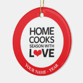 家は愛の季節を調理します セラミックオーナメント (左)