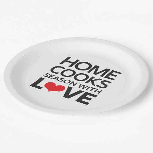 家は愛の季節を調理します ペーパープレート (アングル)