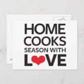 家は愛の季節を調理します ポストカード (正面/裏面)