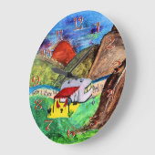 家は我々がキャンパーの壁時計を駐車する場所 ラージ壁時計 (傾斜)