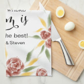 家は母が母の日の贈り物 キッチンタオル (四つ折り)