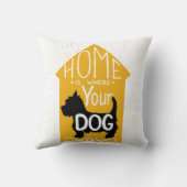 家は犬があるところです クッション (裏面)