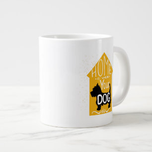 家は犬があるところです ジャンボコーヒーマグカップ