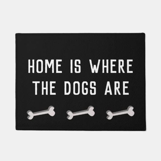 家は犬があるところです ドアマット (正面)