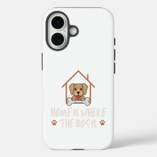 家は犬がいる場所 iPhone 16ケース