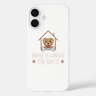 家は犬がいる場所 iPhone 16ケース