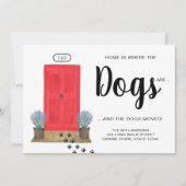 家は犬がドアを動いている 案内状 (正面)