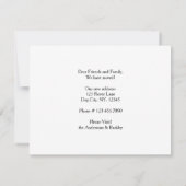 家は犬がペット移動する引っ越しましたである 案内状 (裏面)