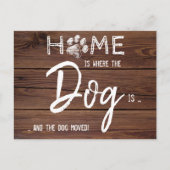 家は犬がペット移動引っ越しましたである 案内ポストカード (正面)