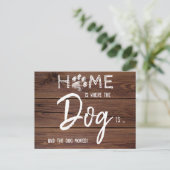 家は犬がペット移動引っ越しましたである 案内ポストカード (スタンド正面)