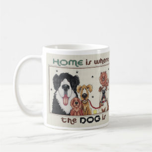 家は犬がマグであるところです コーヒーマグカップ