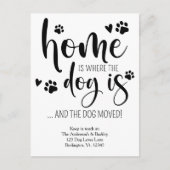 家は犬が動いているパーソナライズされた場所 案内ポストカード (正面)