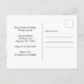 家は犬が動いているパーソナライズされた場所 案内ポストカード (裏面)