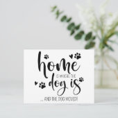 家は犬が動いているパーソナライズされた場所 案内ポストカード (スタンド正面)