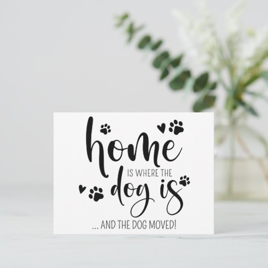 家は犬が動いているパーソナライズされた場所 案内ポストカード (スタンド正面)