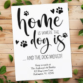 家は犬が動いているパーソナライズされた場所 案内ポストカード