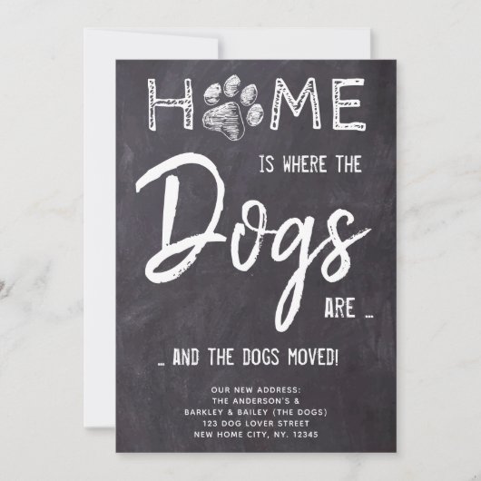 家は犬が動いているパーソナライズされた所だ 案内状 (正面)