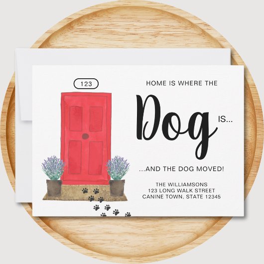 家は犬が動いている場所 案内状