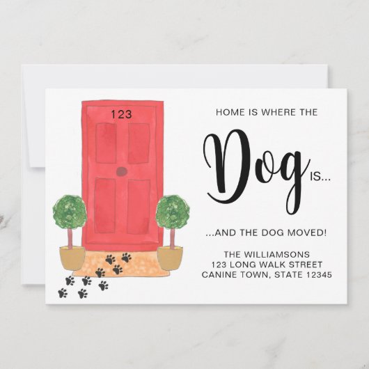 家は犬が動いている場所 案内状 (正面)