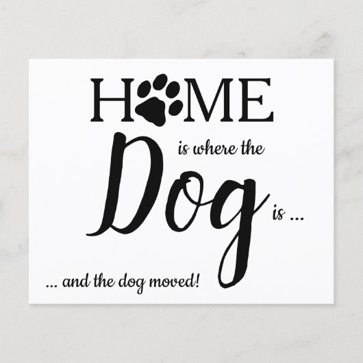 家は犬が引っ越しましたバジェットカードである (正面)