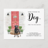 家は犬が移動している引っ越しましたの場所 案内ポストカード (正面)