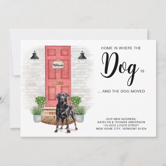 家は犬が移動している引っ越しましたの場所 案内状 (正面)