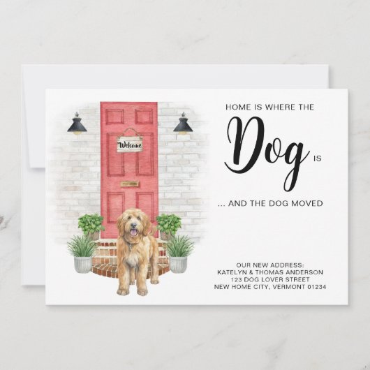 家は犬が移動している引っ越しましたの場所 案内状 (正面)