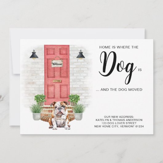 家は犬が移動している引っ越しましたの場所 案内状 (正面)