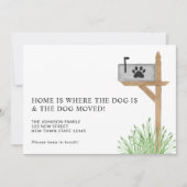 家は犬が移動している引っ越しました 案内状 (正面)