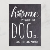 家は犬が移動する引っ越しました犬である 案内ポストカード (正面)