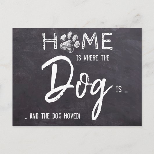 家は犬が移動する引っ越しました犬である 案内ポストカード (正面)