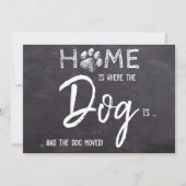 家は犬が黒板のペット移動している場所である 案内状 (正面)