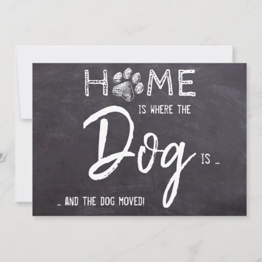 家は犬が黒板のペット移動している場所である 案内状 (正面)
