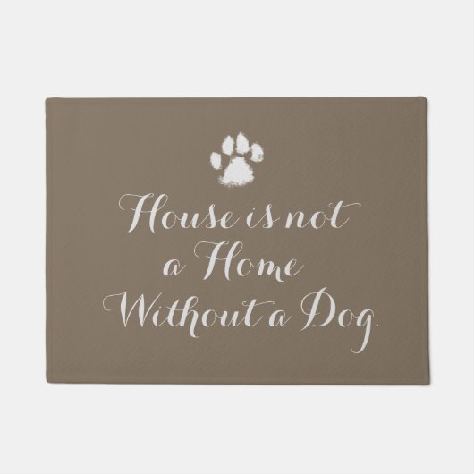 家は犬なしでは家ではないです ドアマット (正面)
