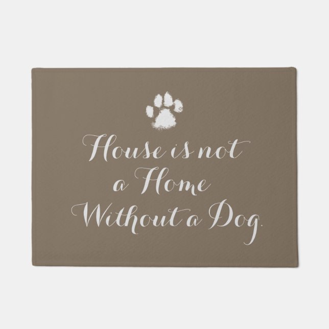 家は犬なしでは家ではないです ドアマット (正面)