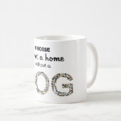 家は犬のマグなしでは家ではないです コーヒーマグカップ (正面右)