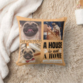 家は犬の写真のコラージュのない家ではない クッション (ブランケット)