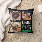 家は犬の写真のコラージュのない家ではない クッション (ブランケット)