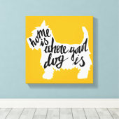 家は犬の居場所 キャンバスプリント (インサイチュ (ウッドフロア))