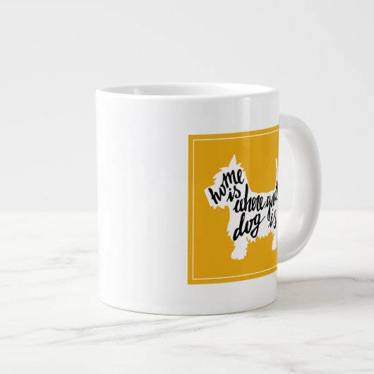 家は犬の居場所 ジャンボコーヒーマグカップ (正面右)