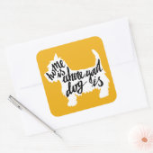 家は犬の居場所 スクエアシール (封筒)