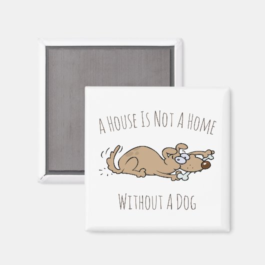 家は犬の漫画のない家ではない マグネット (正面/裏面)