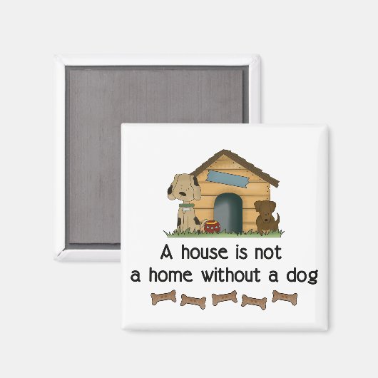 家は犬の磁石の無い家ではない マグネット (正面/裏面)