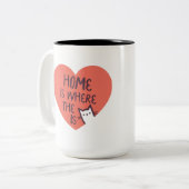 家は猫があるところです ツートーンマグカップ (正面左)