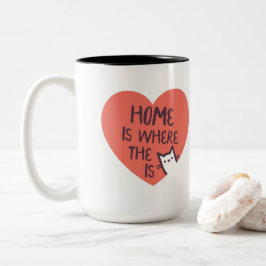 家は猫があるところです ツートーンマグカップ